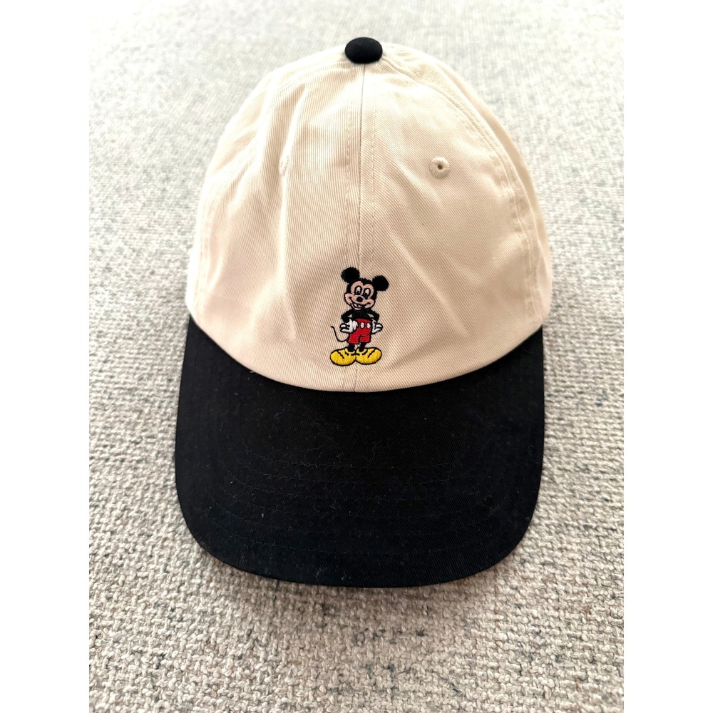 Disney Parks Mickey Mouse Walt Disney World Two Tone Cream Black Baseball Hat